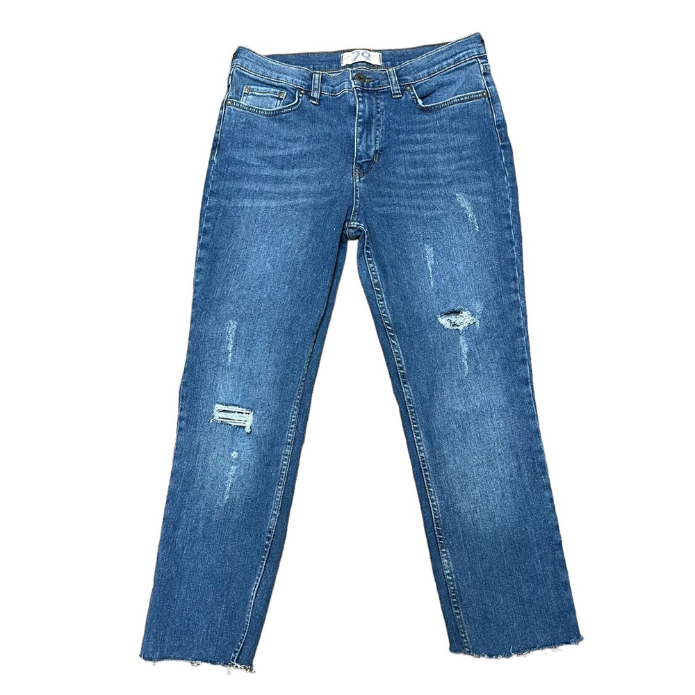 We the Free Raw Hem‎ Cropped Jeans Distressed Size 29